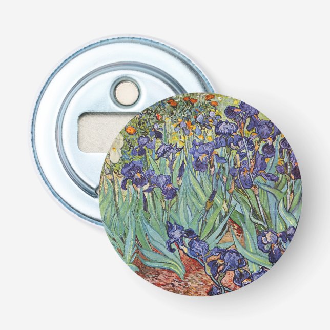 Van Gogh Irises Impressionist Painting Bottle Opener (Front)
