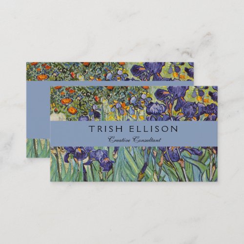 Van Gogh Irises Impressionist Painting Business Card