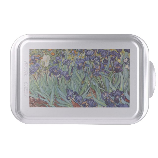 Van Gogh Irises Impressionist Painting Cake Pan (Front)