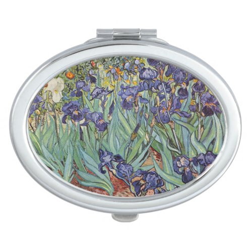 Van Gogh Irises Impressionist Painting Compact Mirror