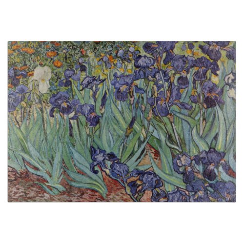Van Gogh Irises Impressionist Painting Cutting Board