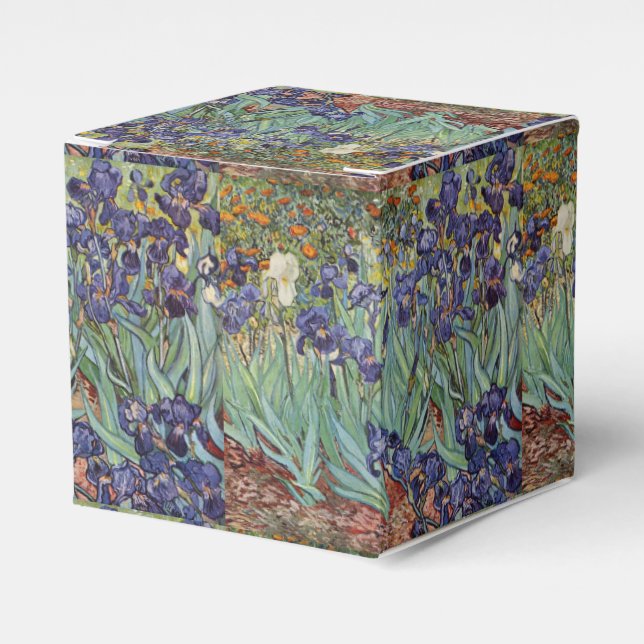 Van Gogh Irises Impressionist Painting Favor Boxes (Front Side)