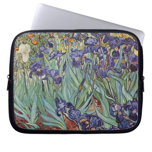 Van Gogh Irises Impressionist Painting Laptop Sleeve