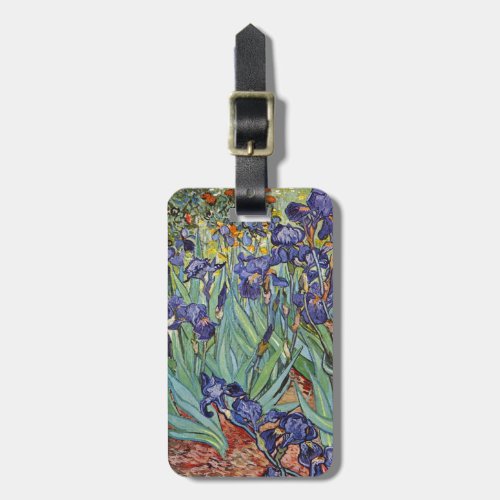 Van Gogh Irises Impressionist Painting Luggage Tag