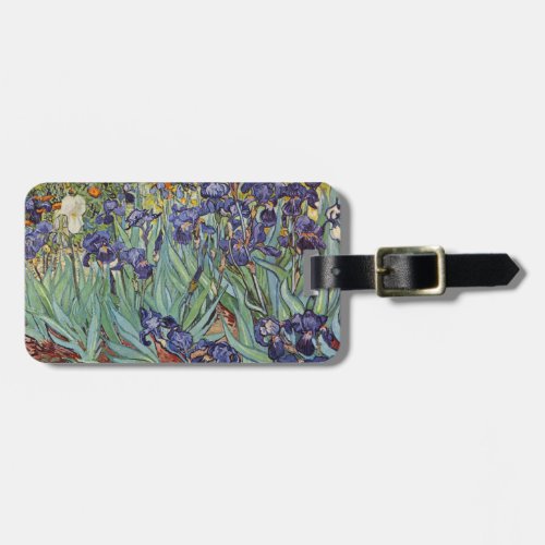Van Gogh Irises Impressionist Painting Luggage Tag