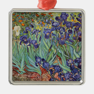 Van Gogh Irises Impressionist Painting Metal Ornament