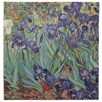 Van Gogh Irises Impressionist Painting Napkin by antiqueart at Zazzle