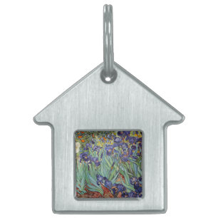 Van Gogh Irises Impressionist Painting Pet ID Tag