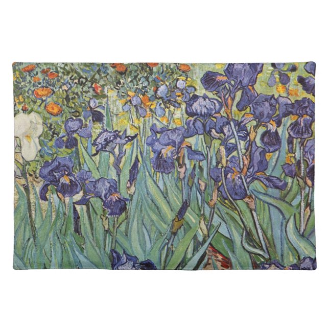 Van Gogh Irises Impressionist Painting Placemat (Front)