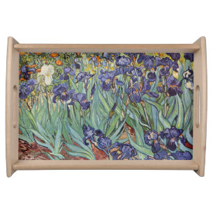 Van Gogh Irises Impressionist Painting Serving Tray