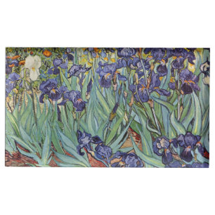 Van Gogh Irises Impressionist Painting Table Card Holder