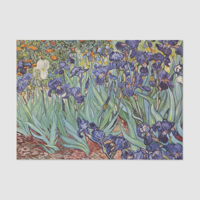 Van Gogh Irises Impressionist Painting Tissue Paper (Front)