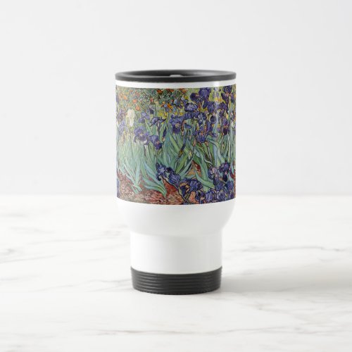 Van Gogh Irises Impressionist Painting Travel Mug