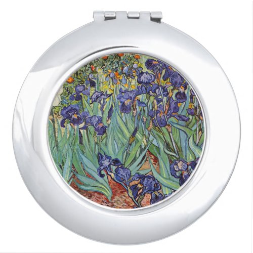 Van Gogh Irises Impressionist Painting Vanity Mirror