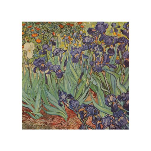 Van Gogh Irises Impressionist Painting Wood Wall Decor