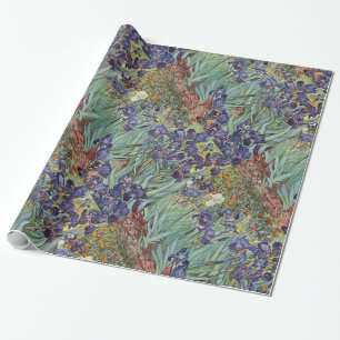 Van Gogh Irises Impressionist Painting Wrapping Paper