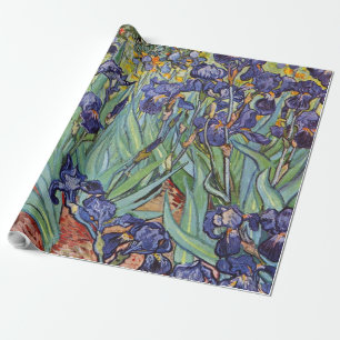 Van Gogh Irises Impressionist Painting Wrapping Paper