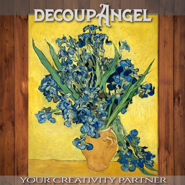 Van Gogh- Irises in a Vase Decoupage Tissue Paper (Creator Uploaded)