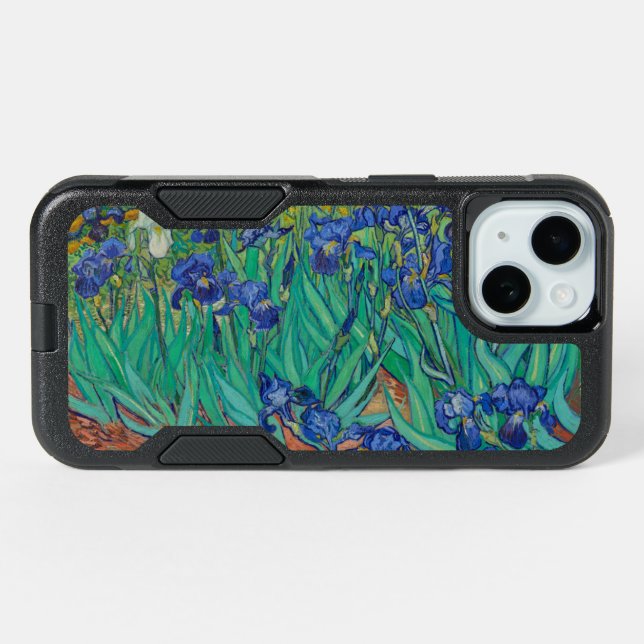 Van Gogh Irises iPhone 15 Case (Back Horizontal)