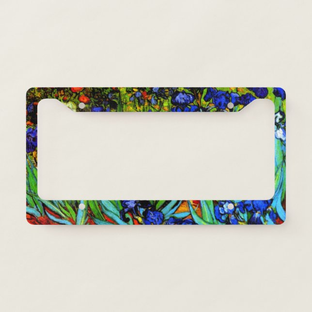 Van Gogh - Irises License Plate Frame (Front)