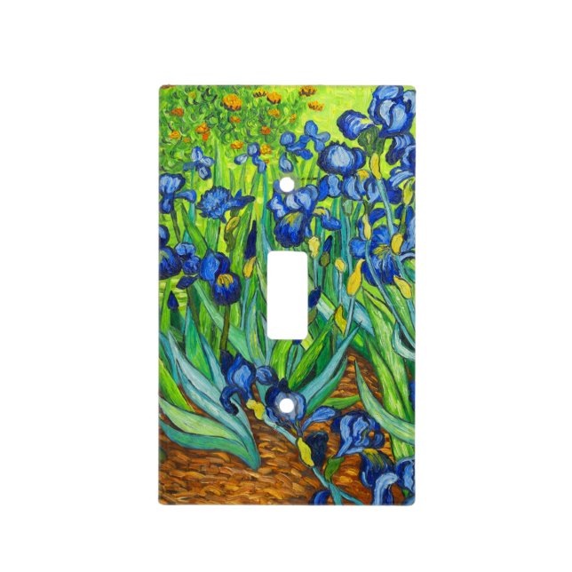 Van Gogh Irises Light Switch Cover (Front)