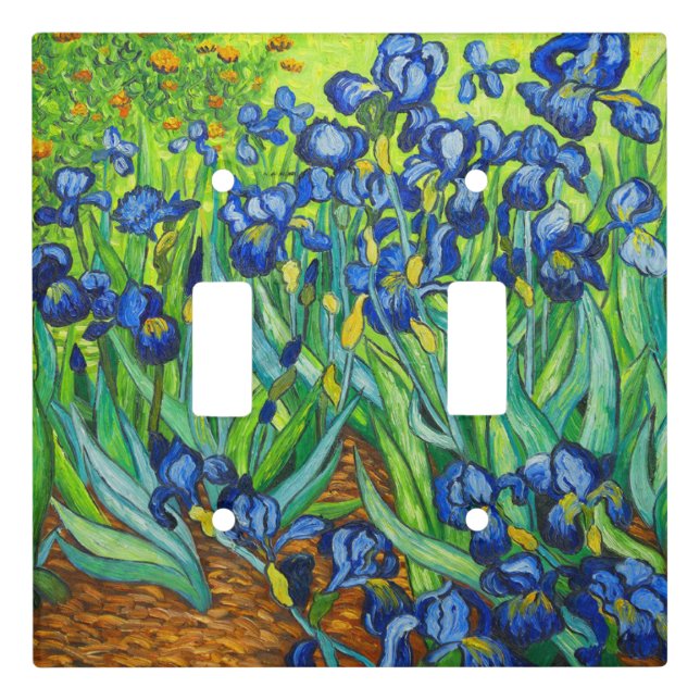 Van Gogh Irises Light Switch Cover (Front)