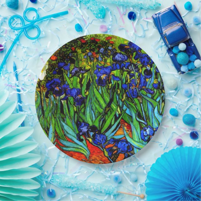 Van Gogh - Irises, Paper Plates (Party)
