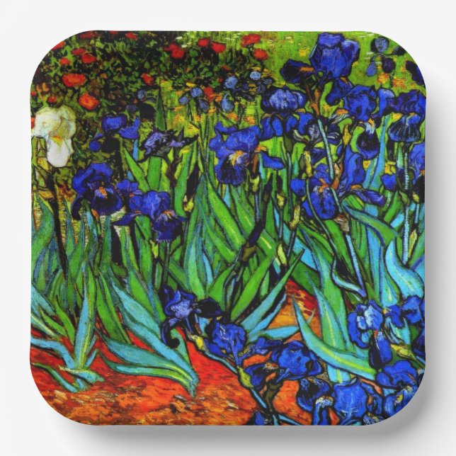 Van Gogh - Irises, Paper Plates (Front)