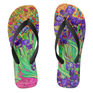Van Gogh Irises/Purple/St. Remy Flip Flops