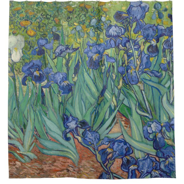 Van Gogh Irises Shower Curtain (Front)