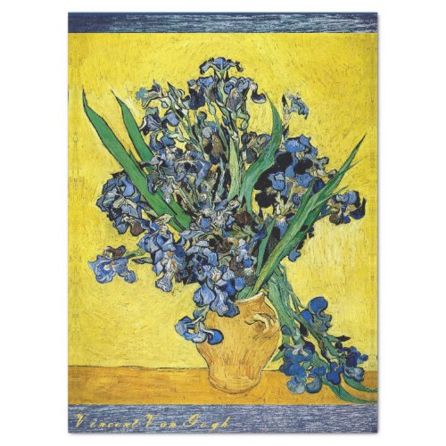 VAN GOGH IRISES STILL LIFE TISSUE PAPER