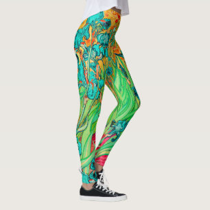 Van Gogh Irises/Teal/St. Remy Leggings