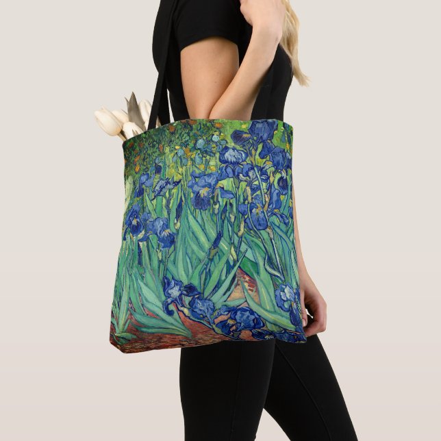 Van Gogh Irises Tote Bag (Close Up)