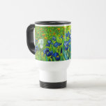Van Gogh Irises Travel Mug<br><div class="desc">Travel Mug featuring Vincent van Gogh’s oil painting Irises (1889). Inspired during his stay at an asylum,  this still life depicts beautiful blue irises in different shades. A great gift for fans of Post-Impressionism and Dutch art.</div>