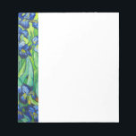 Van Gogh Irises Updated Notepad<br><div class="desc">Notepad featuring Vincent van Gogh’s oil painting Irises (1889). Inspired during his stay at an asylum,  this still life depicts beautiful blue irises in different shades. A great gift for fans of Post-Impressionism and Dutch art.</div>