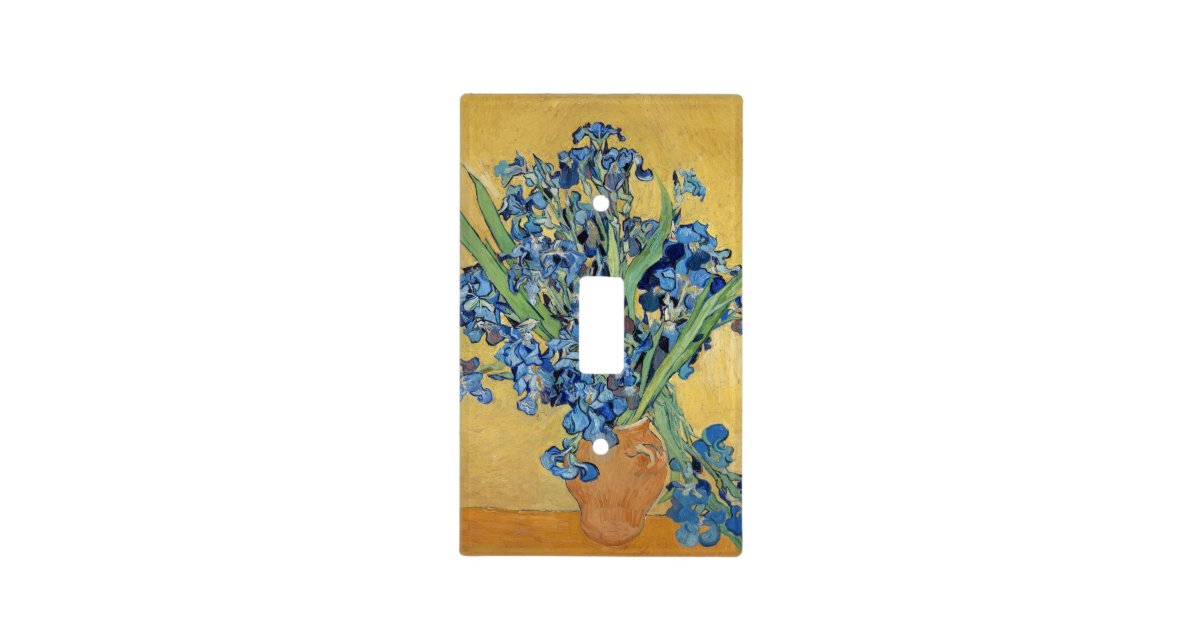 Van Gogh Irises Vase Flowers Floral Still Life Art Light Switch