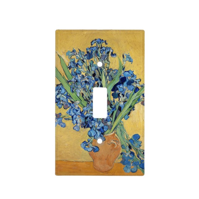 Van Gogh Irises Vase Flowers Floral Still Life Art Light Switch Cover (Front)