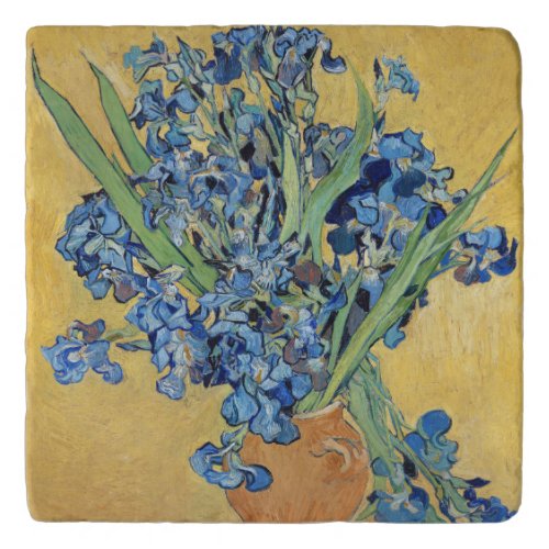 Van Gogh Irises Vase Flowers Floral Still Life Art Trivet