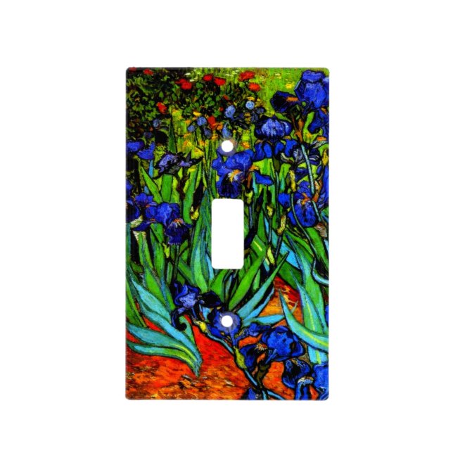 Van Gogh - Irises, Vincent Van Gogh painting Light Switch Cover (Front)