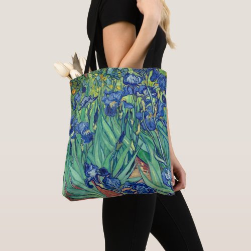 Van Gogh _ Irises Vintage Fine Art Shopping Tote Bag