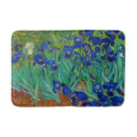 Van Gogh Irises Vintage Floral Blue Bath Mat at Zazzle