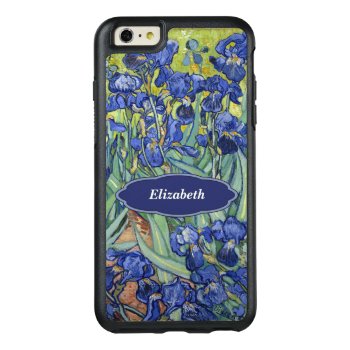Van Gogh Irises Vintage Floral Monogram Otterbox Iphone 6/6s Plus Case by lazyrivergreetings at Zazzle
