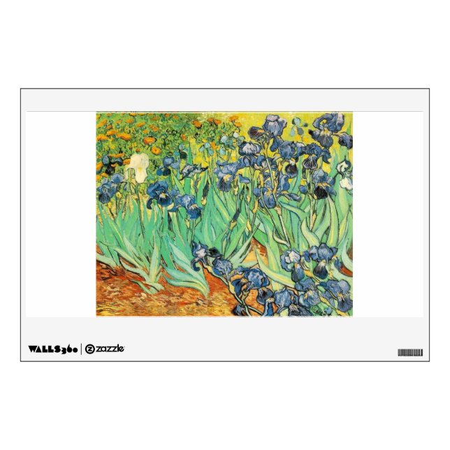 Van Gogh Irises Wall Sticker (Front)