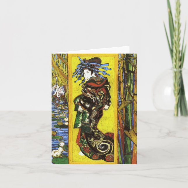 Van Gogh Japonaiserie Oiran Note Card (Front)