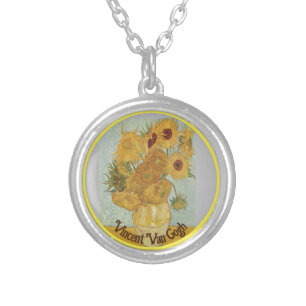 Van Gogh Key Ring Silver Plated Necklace
