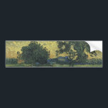 Van Gogh Landscape at Twilight Bumper Sticker<br><div class="desc">Van Gogh Landscape at Twilight Masterpiece - Vincent Van Gogh painted Landscape at Twilight in 1890, a beautiful landscape in his traditional style. Vincent Van Gogh painted incredible post-Impressionist paintings. Van Gogh's paintings were known for being coarse and rugged. The color was bold and his paint stroke was strong. Van...</div>