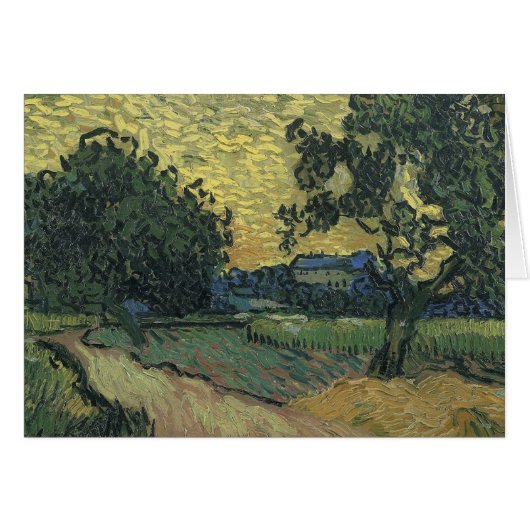 Van Gogh Landscape at Twilight Cards (Front Horizontal)