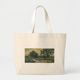 Van Gogh Landscape at Twilight Large Tote Bag