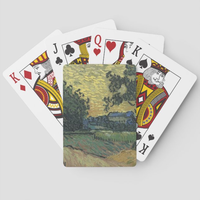 Van Gogh Landscape at Twilight Poker Cards (Back)