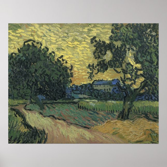 Van Gogh Landscape at Twilight Poster (Front)